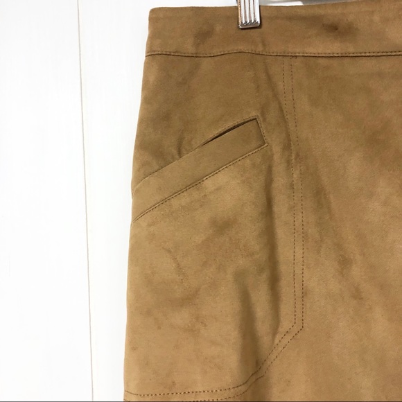 Reitmans Faux Suede Button Front Mini Skirt - Picture 2 of 7